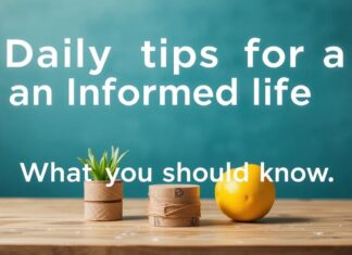 Tägliche Tipps für ein informiertes Leben: Was Sie wissen sollten Daily tips for an informed life: What you should know
